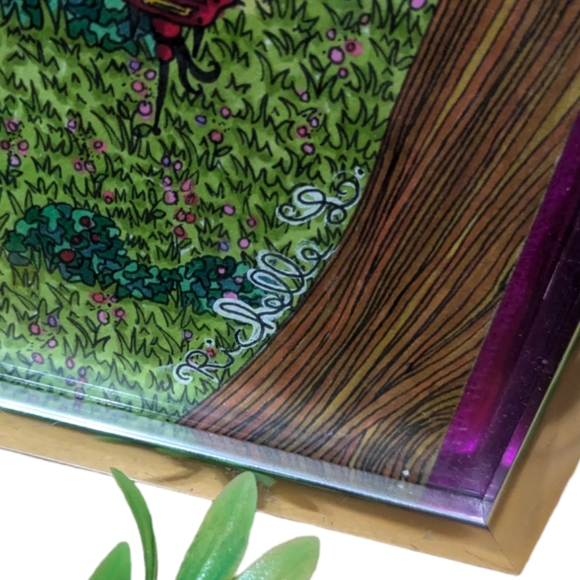 SOLD - HANDMADE DrawingArtworkDecor |Japanese Village Scape| Signed Richelle L. - Picture 2 of 9